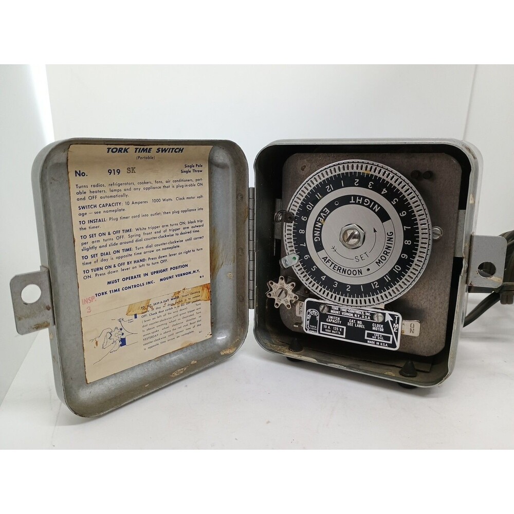 Tork Time Switch Model No. 919 Tested and in good working condition Made in USA